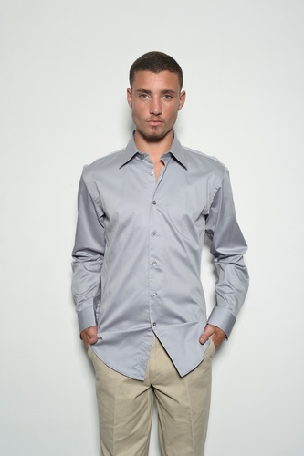 חולצת SLIM FIT אפורה