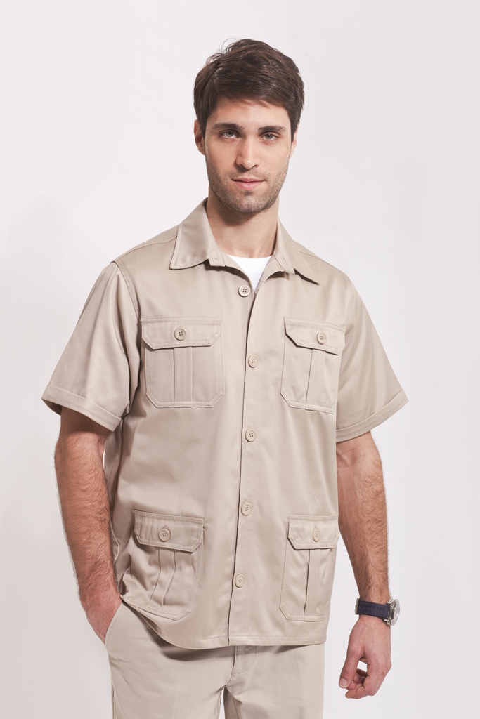 חולצת ספארי בז