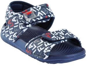 סנדלים גומי לילדים פילה בצבע כחול לוגו | FILA 300238 | 24-32