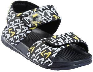 סנדלים גומי לילדים פילה בצבע שחור לוגו | FILA 300238 | 24-32