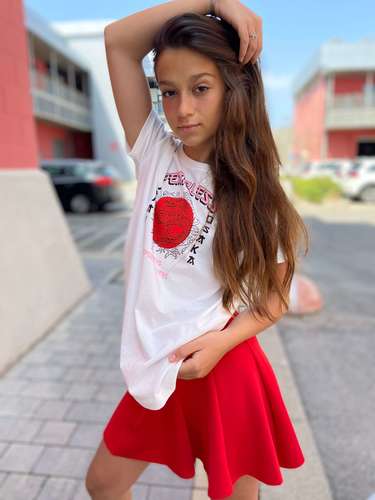 חולצת אוברסייז דפוס