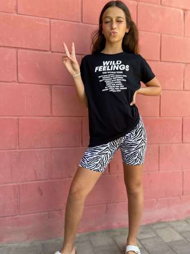 חולצת אוברסייז דפוס