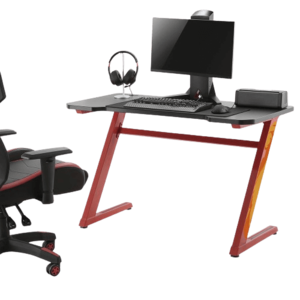 שולחן גיימינג מקצועי דגם GMD02-1 מבית LUMI בצבע אדום