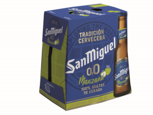 שישיית בירה סאן מיגל ללא אלכוהול בטעם תפוח 250 מ"ל 