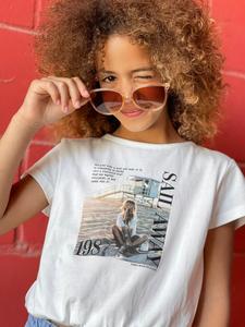 חולצה עם גומי במכפלת ודפוס