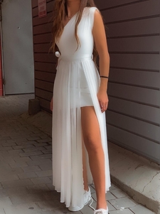 שמלת מקסי א-סימטרי