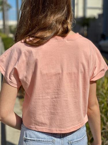 חולצה קרופ עם דפוס