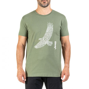 J101874 - טי שירט גברים Jeep® EAGLE CITY MAP PRINT צבע זית רך Jeep® COLLECTION