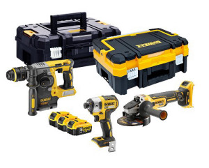 סט 3 כלים מברגה פטישון ומשחזת  DCK305P3T DEWALT