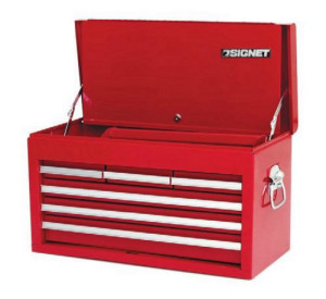 ארון ארגז כלי עבודה עליון 6 מיגרות עם מיסבים פתיחה מלמעלה דגם 54106 של SIGNET