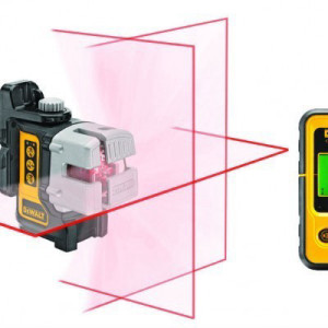 פלס לייזר שלושה קווים וקולט קרן דגם DW089KD מבית DEWALT