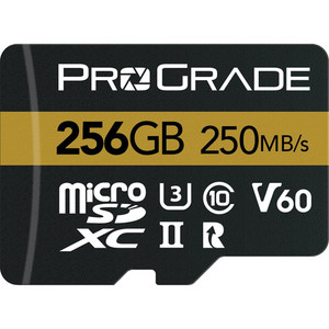 כרטיס זיכרון ProGrade 256GB micro SDXC UHS-II V60 Gold