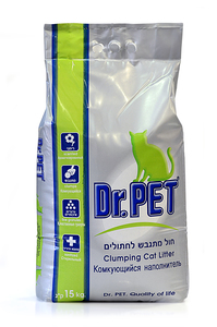 חול מתגבש לחתולים של ד"ר פט 15 ק"ג