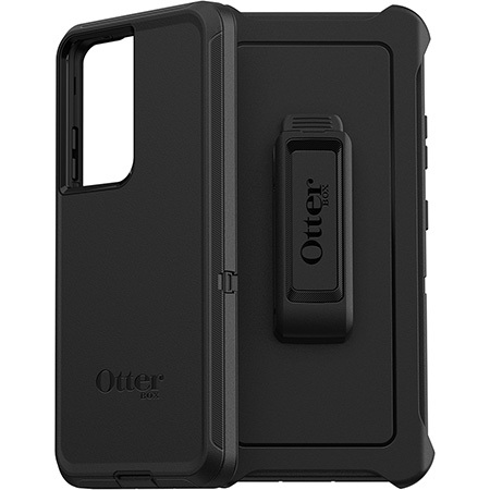 מגן כיסוי ספר OtterBox Defender שחור Galaxy S21 הכיסוי החזק בעולם