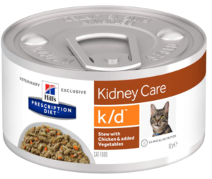 חתול 82g - k/d שימורי נזיד גורמה (stew) עם עוף וירקות 