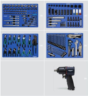 עגלת כלים 7 מגירות מאובזרת 145 כלים דגם 54314 מבית SIGNET