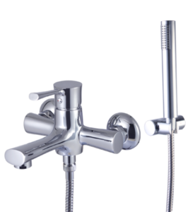 סוללת אמבטיה כרום כולל צינור ומזלף סדרת יערה - 44010