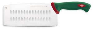 סכין קופיץ חריצים 22 ס"מ ידית אנטי בקטריאלית ירוקה SANELLI איטליה 