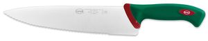 סכין שף משוננת 21 ס"מ ידית אנטי בקטריאלית ירוקה SANELLI איטליה 