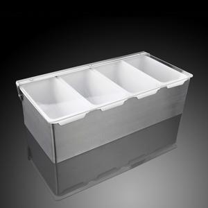 דיספנסר לבר 4 תאים נירוסטה מכסה שקוף