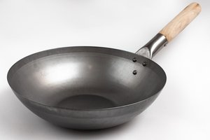 ווק מתכת מקצועי 33 ס"מ ידית עץ 