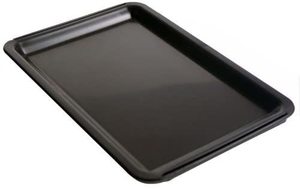 מגש טיפים פלסטיק ללא תופסן 20X13 ס"מ צבע שחור