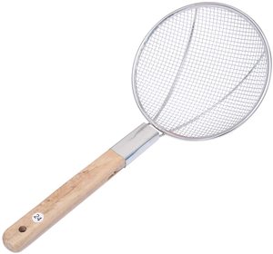 מסננת רשת 35 ס"מ ידית עץ מחוזקת 