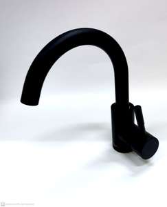 ברז לכיור רחצה ברבור בצבע שחור