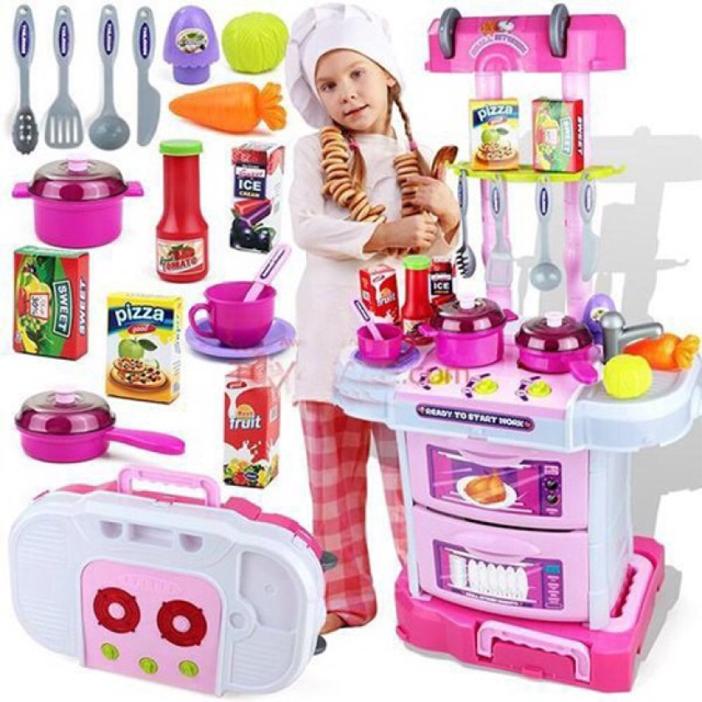 Little Chef Small Gourmet Kitchen For Kids 3 IN 1