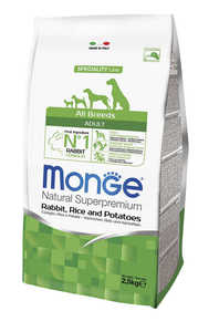 מונג אדולט מזון יבש לכלב בטעם ארנב אורז ותפו"א 12 ק"ג