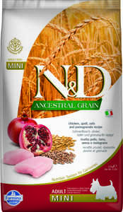 מזון לכלב בוגר מגזע קטן - עוף, רימון ודגנים קדמוניים (כוסמין  ושיבולת שועל) 2.5 ק"ג