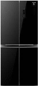 מקרר 4 דלתות שארפ SHARP דגם SJ-8435BL זכוכית שחורה