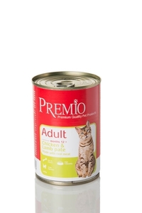 פרמיו מעדן לחתול-פטה עוף כבש 400 גרם