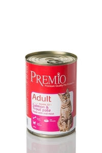 פרמיו מעדן לחתול-פטה סלמון ופורל 400 גרם
