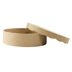 קופסת שוקולד עגולה עיסת נייר קוטר 11 גובה 3 ס"מ