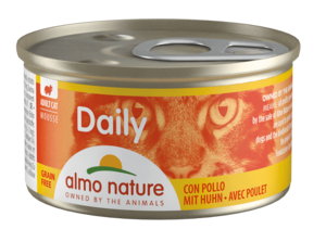 אלמו דיילי שימורי מוס לחתול עם עוף 85 גרם