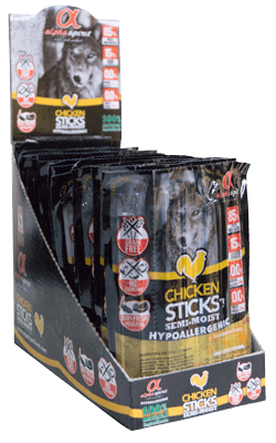 אלפא ספיריט חטיף לכלב - גליל מקלות עוף 160 גר'