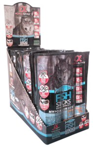 אלפא ספיריט חטיף לכלב - גליל מקלות דג 160 גר 