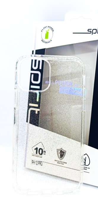 כיסוי סיליקון מבית Spirit שקוף עם נצנצים למכשירי Galaxy S21 Plus