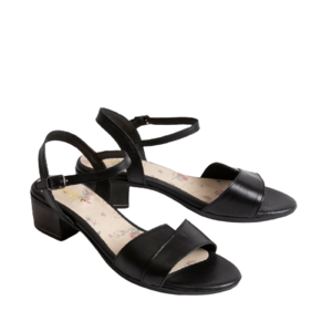 סנדלים קלאסיים לנשים אסימטריים בצבע שחור | B.UNIQUE