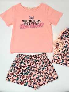 סט פיג׳מה פרפרים