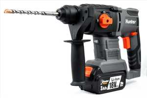 פטישון נטען 18 מ"מ, 18V במזוודה 2 סוללות 3Ah ומטען מבית Hunter