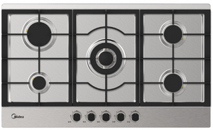 כיריים גז 5 להבות נירוסטה 90 סמ MIDEA