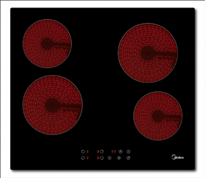 כיריים חשמליות 4 להבות קרמי MIDEA