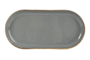 צלחת אליפסה 32 ס"מ צבע אפור כהה Alumilite Seasons