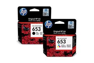 זוג ראשי דיו מקוריים (HP 653 (3YM75AE+3YM74AE