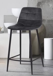 כסא בר מעוצב דגם ביאנקה - אפור כהה