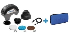 מברשת פוליש/ניקוי 10 אביזרים+מגן נגד התזה3.6V  DREMEL VERSA