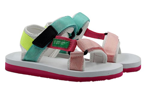 סנדלי רצועות לילדות של בנטון בצבעי קיץ Benetton Reef Multi kids' sandals