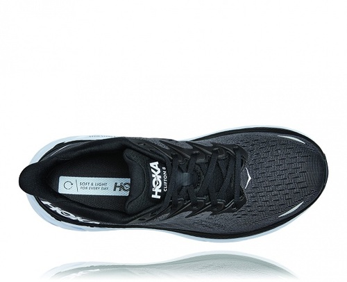 ‭Hoka Clifton 8 Wide - םירבגל ןבל/רוחש עבצב תובחר 8 ןוטפילק הקוה‬